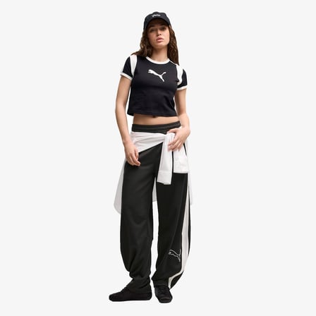Puma Graphic Ringer Kadın Siyah T-Shirt