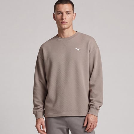 Puma ESS ELEVATED Relaxed Materia Gri Sweatshirts 694308 81