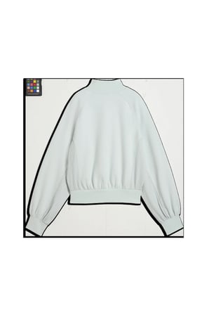HER Mock Neck Crew Yeşil Kadın Sweatshirt