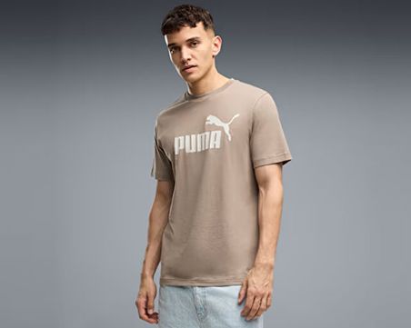 Puma ESS NO. 1 LOGO TEE Erkek Günlük Tişört 68253394 Gri