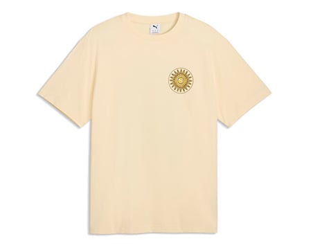 Puma GRAPHIC SUN RELAXED TEE Erkek Günlük Tişört 63675988 Krem