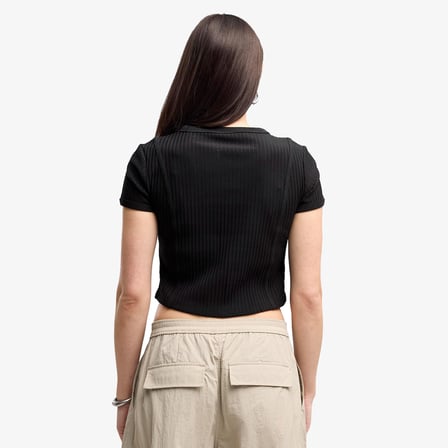 Puma Essential Ribbed Baby Kadın Siyah T-Shirt