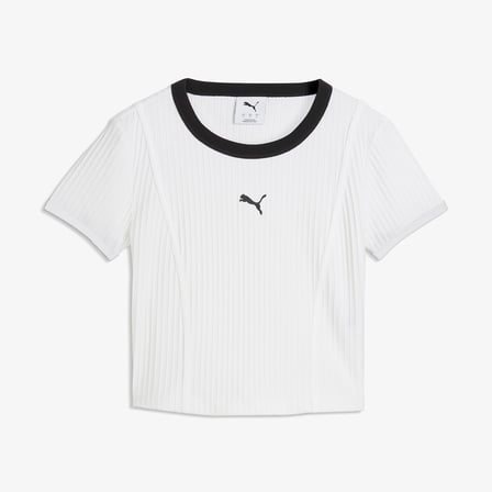 Puma Essential Ribbed Baby Kadın Beyaz T-Shirt