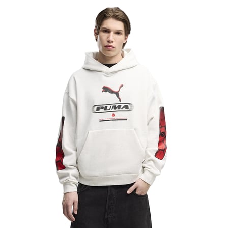 Sport Street Boxy Graphic Erkek Beyaz Günlük Stil Sweatshirt 69432205