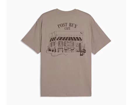 Puma GRAPHIC PUMA CAFE TEE Erkek Günlük Tişört 63676281 Gri
