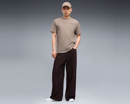 Puma GRAPHIC PUMA CAFE TEE Erkek Günlük Tişört 63676281 Gri