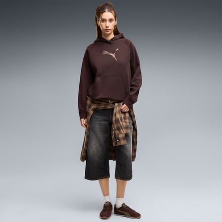 Puma Essentials Sequins Kadın Kahverengi Kapüşonlu Sweatshirt