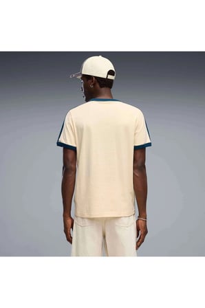 T7 Ringer Tee Krem Erkek T-Shirt