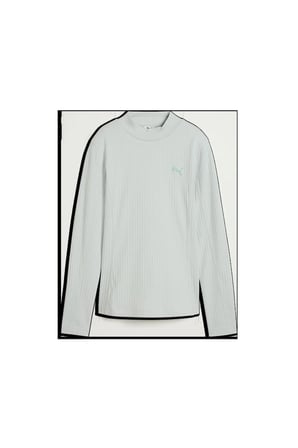 HER Slim Rib Longsleeve Yeşil Kadın T-Shirt