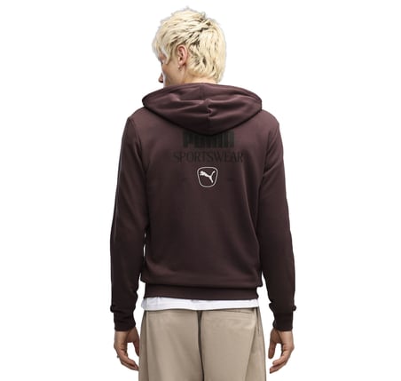 694303-33 Puma Class Full-Zip Hoodie Erkek Ceket Kahve