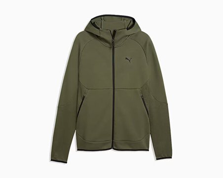 Puma PUMATECH FULL-ZIP HOODIE Erkek Günlük Ceket 69395186 Yeşil