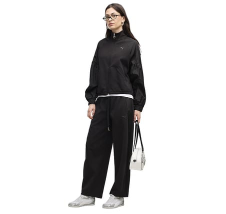 694024-01 Puma Her Barrel Leg Pants Kadın Eşofman Altı Siyah
