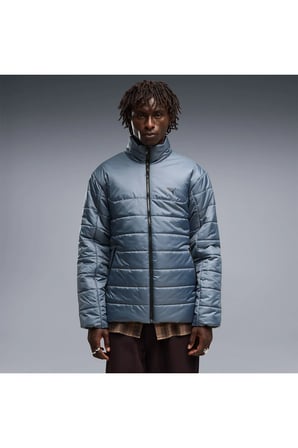 Essentials Padded Erkek Mavi Dik Yaka Mont