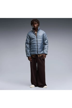 Essentials Padded Erkek Mavi Dik Yaka Mont