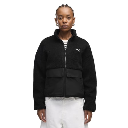 694567-01 Puma Re:fibre Sherpa Jacket W Kadın Ceket Siyah