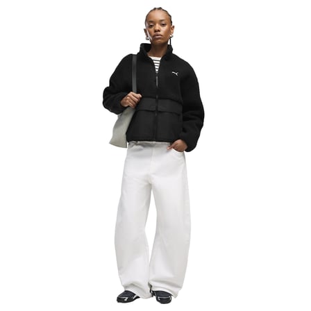 694567-01 Puma Re:fibre Sherpa Jacket W Kadın Ceket Siyah