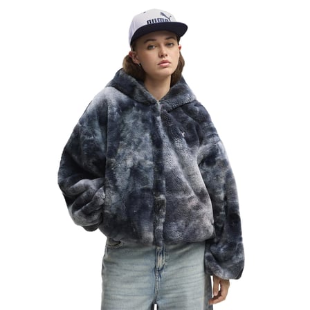 637142-35 Puma Highloft Fleece Jacket W Kadın Ceket Mavi