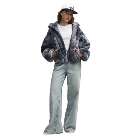 637142-35 Puma Highloft Fleece Jacket W Kadın Ceket Mavi