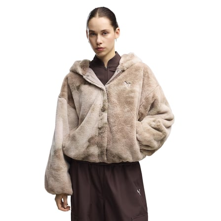 637142-81 Puma Highloft Fleece Jacket W Kadın Ceket Krem