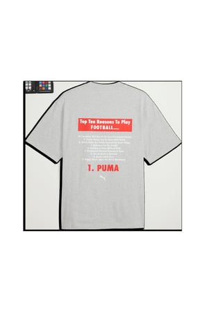 GRAPHIC Football Tee Erkek Gri T-Shirt & Polo