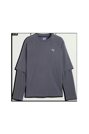 SELECT Essentials Longsleeve Gri Erkek Sweatshirt