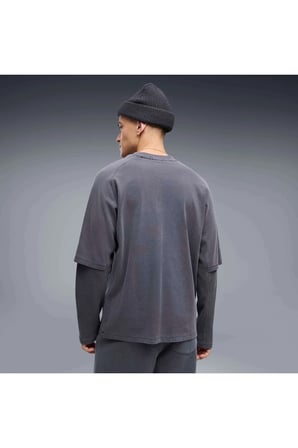 SELECT Essentials Longsleeve Gri Erkek Sweatshirt