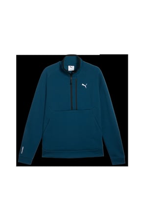 PUMATECH Half Zip Mavi Erkek Sweatshirt