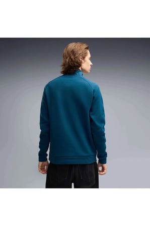 PUMATECH Half Zip Mavi Erkek Sweatshirt