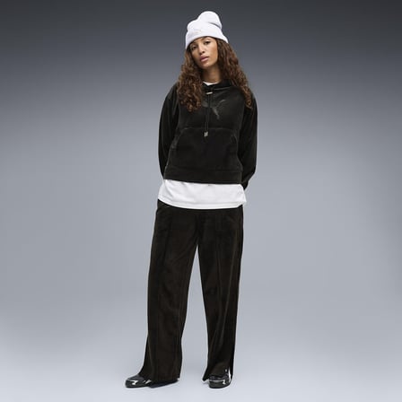 Essentials Elevated Velour Kadın Siyah Günlük Stil Eşofman Altı 69402201