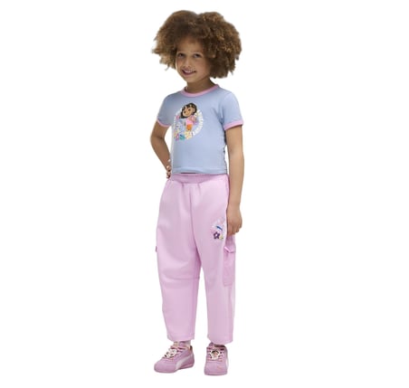 637636-47 Puma X Dora T7 Barrel Pants Çocuk Eşofman Altı Pembe