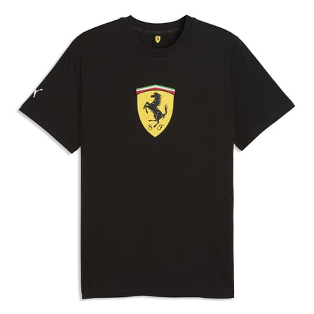 Ferrari Colored Shield Erkek Siyah Günlük Stil T-Shirt 63700301