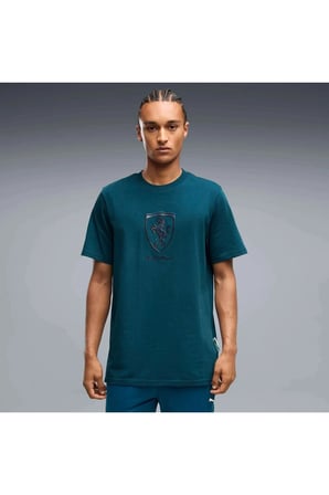 Ferrari Tonal Shield Tee Yeşil Erkek T-Shirt