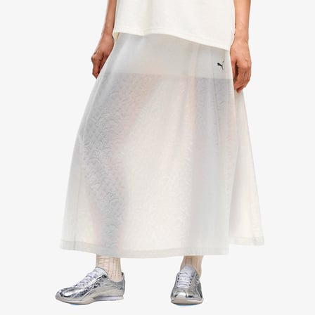 Puma Lace Pack T7 Midi Kadın Beyaz Etek