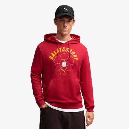 Puma Galatasaray 26/27  Erkek Kırmızı Günlük Sweatshirt