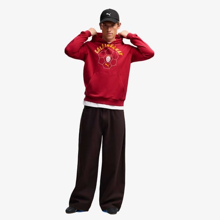 Puma Galatasaray 26/27  Erkek Kırmızı Günlük Sweatshirt
