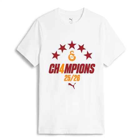 Galatasaray Şampiyonluk 25/26 Erkek Beyaz Futbol T-Shirt 79229904