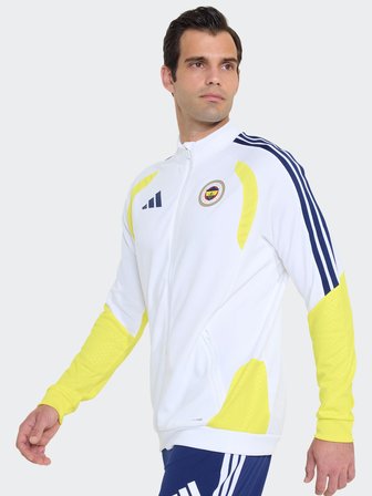 adidas KM9983 FEN TR JKT FTB TR Fenerbahçe 26-27 Beyaz Tam Fermuarlı Sweatshirt