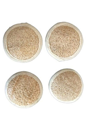 4 Adet Doğal Kabak Lifi Oval Yüz Kesesi Peeling Süngeri