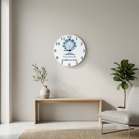 Kişiye Özel İsimli Yazılım Mühendisi Cam Duvar Saati 30x30 cm - Bilgisayar Mühendisliği Meslek Hediyesi