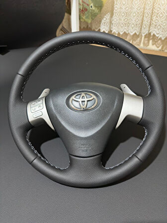 TOYOTA Auris (2006-2010) ARACA ÖZEL DİREKSİYON KILIFI (SPOR GRİ İPLİ)