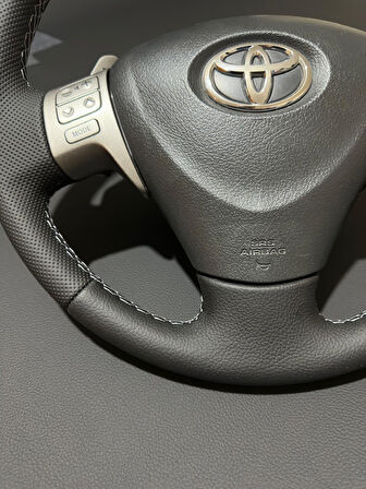 TOYOTA Auris (2006-2010) ARACA ÖZEL DİREKSİYON KILIFI (SPOR GRİ İPLİ)