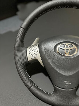 TOYOTA Auris (2006-2010) ARACA ÖZEL DİREKSİYON KILIFI (SPOR GRİ İPLİ)