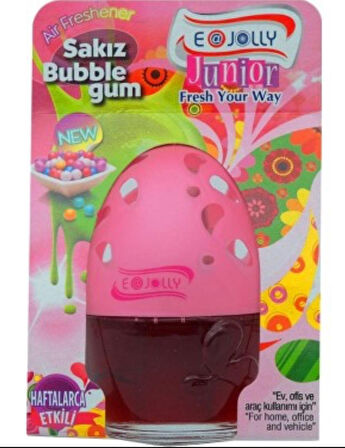 E-Jolly Şişeli Oto ve Oda Kokusu BUBBLE GUM 100ML -  CAM Şişe Koku 