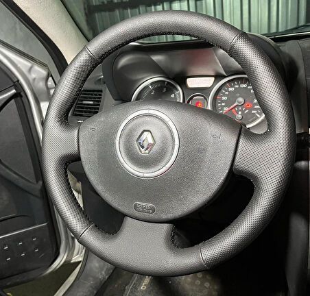 Renault Megane 2 Araca Özel Dikmeli Direksiyon Kılıfı