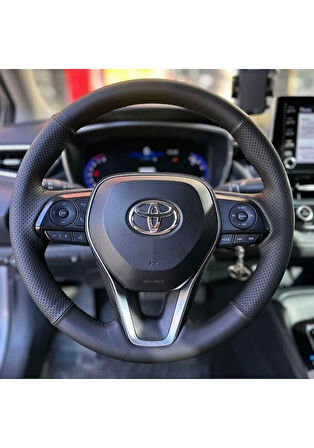 Toyota Corolla 2019-2024 Araca Özel Dikmeli Direksiyon Kılıfı Nb