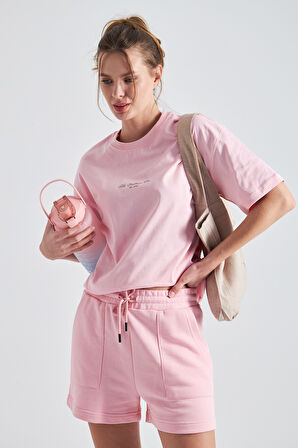The Wellness Era Baskılı %100 Pamuk Oversize Kadın Tişört