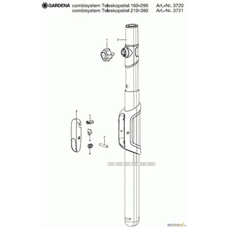 Gardena 3720 Combisystem Teleskopik Sap 160-290 cm