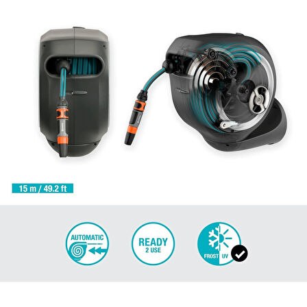 Gardena 18602 Duvara Monte Hortum Makarası RollUp S 15 mt