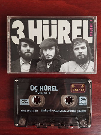 3 HÜREL   ‎–  Volume 2  -  1993  Türkiye Basım Kaset Albüm -2.EL