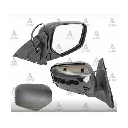 AYNA DIŞ DİKİZ L-200 06-14 ELEKTRİKLİ SİYAH SAĞ